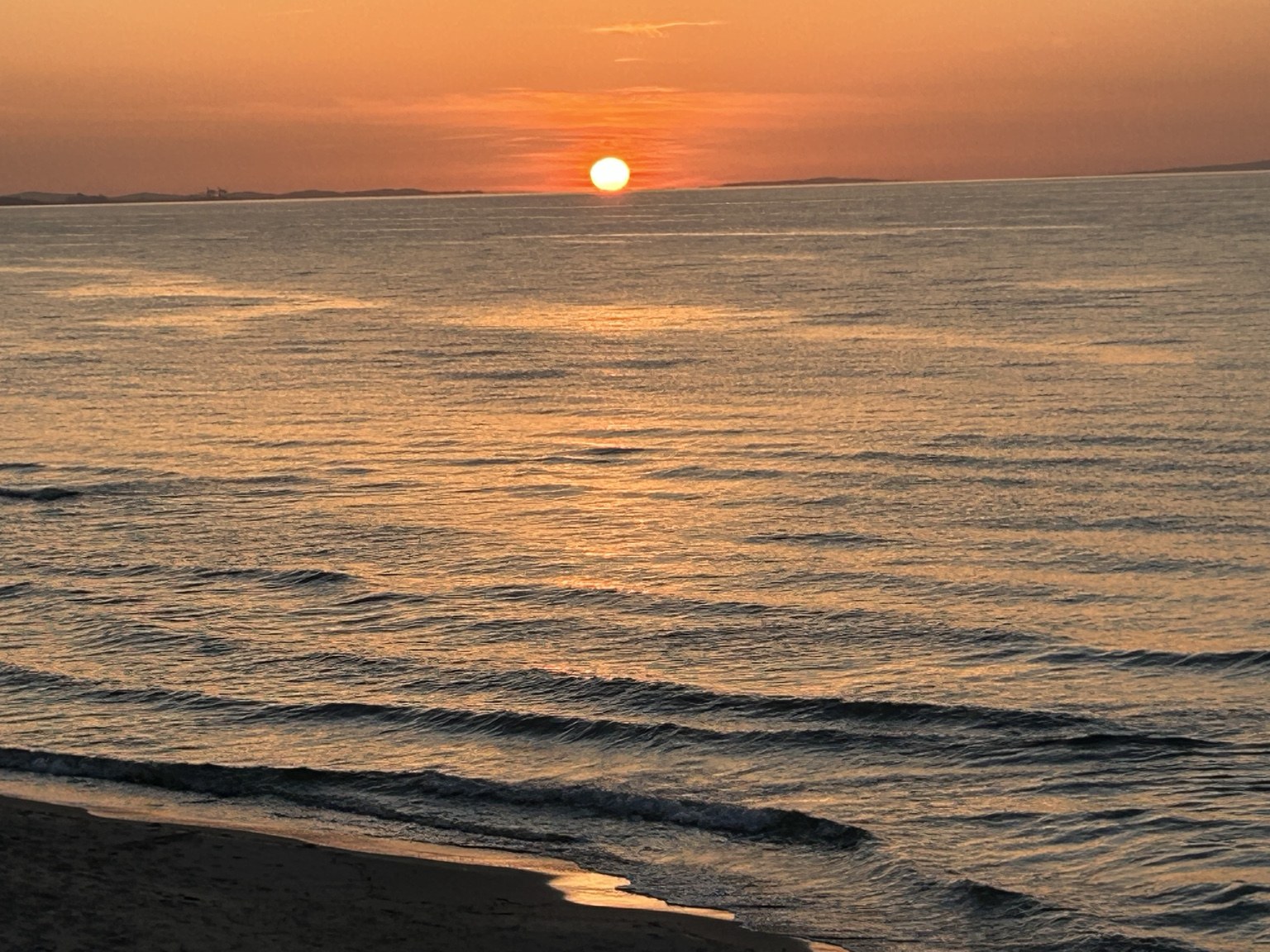 Sunset over the Sardinian sea