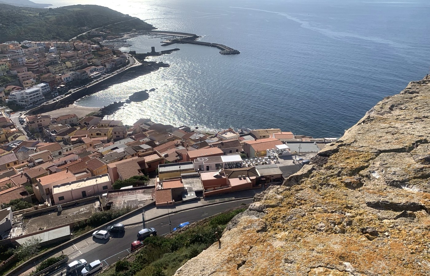 Sardinian village and coastline